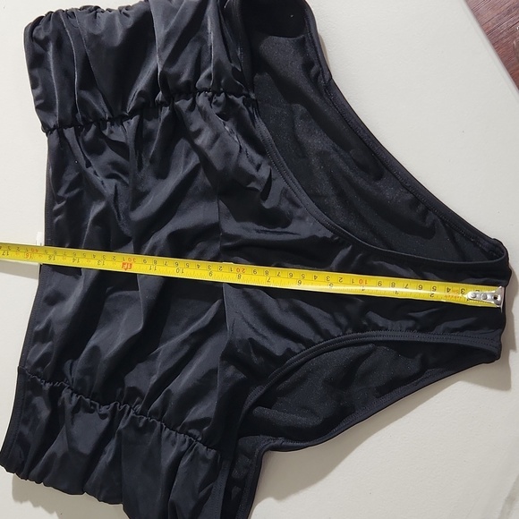 COCOSHIP Bikini Womens Size 16 black bottoms high rise runched - Picture 9 of 10
